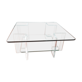Plexi and glass coffee table from the 70s by Marais International
