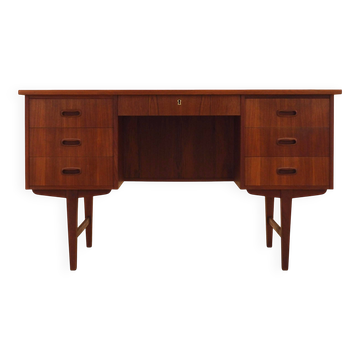 Bureau en teck, design danois, années 1970, fabriqué au Danemark