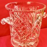 Ice Bucket, Champagne, Wine, 70s Vintage Cut Crystal 26 cm