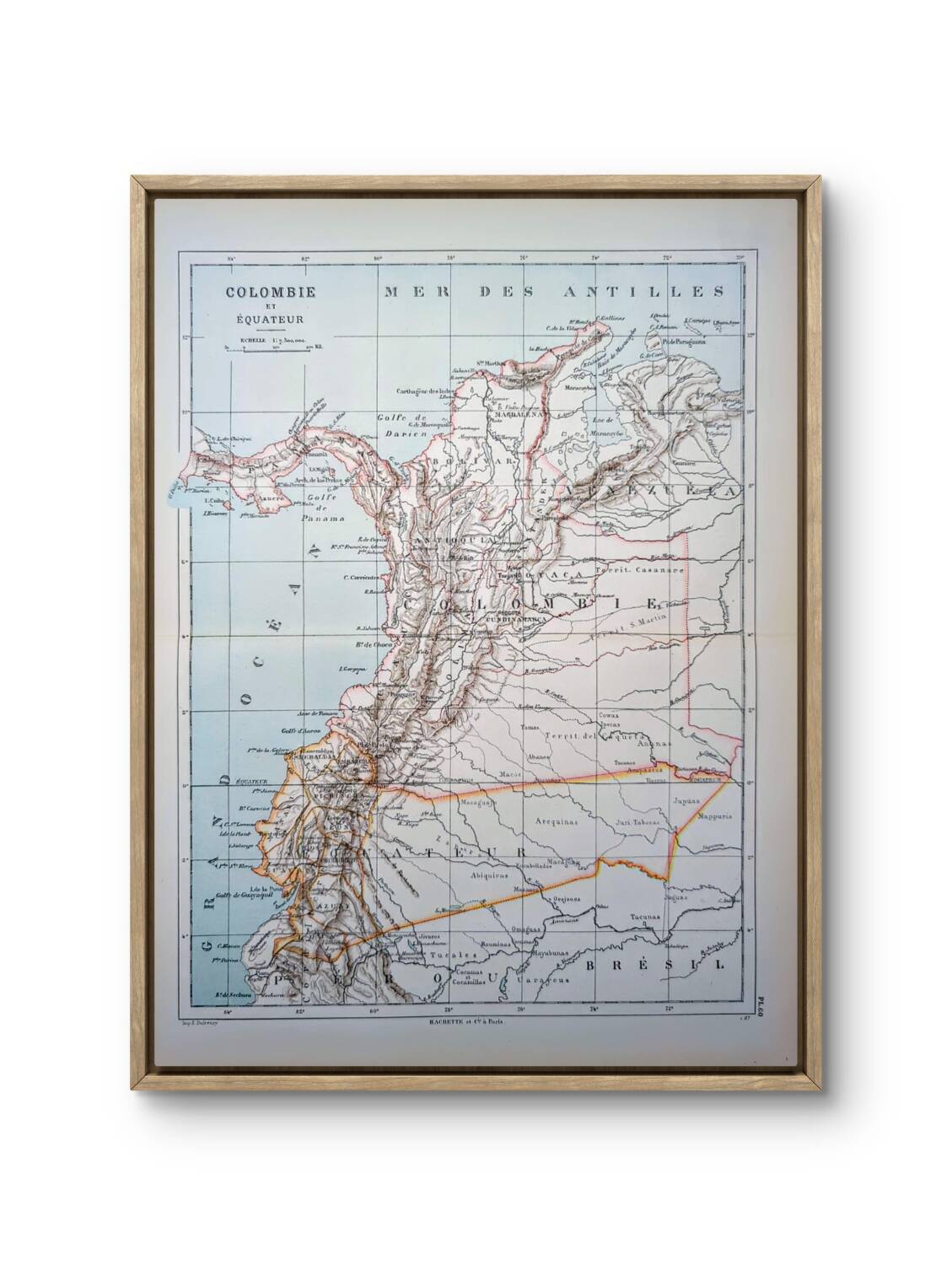 Printed in 1887, Colombia and Ecuador.