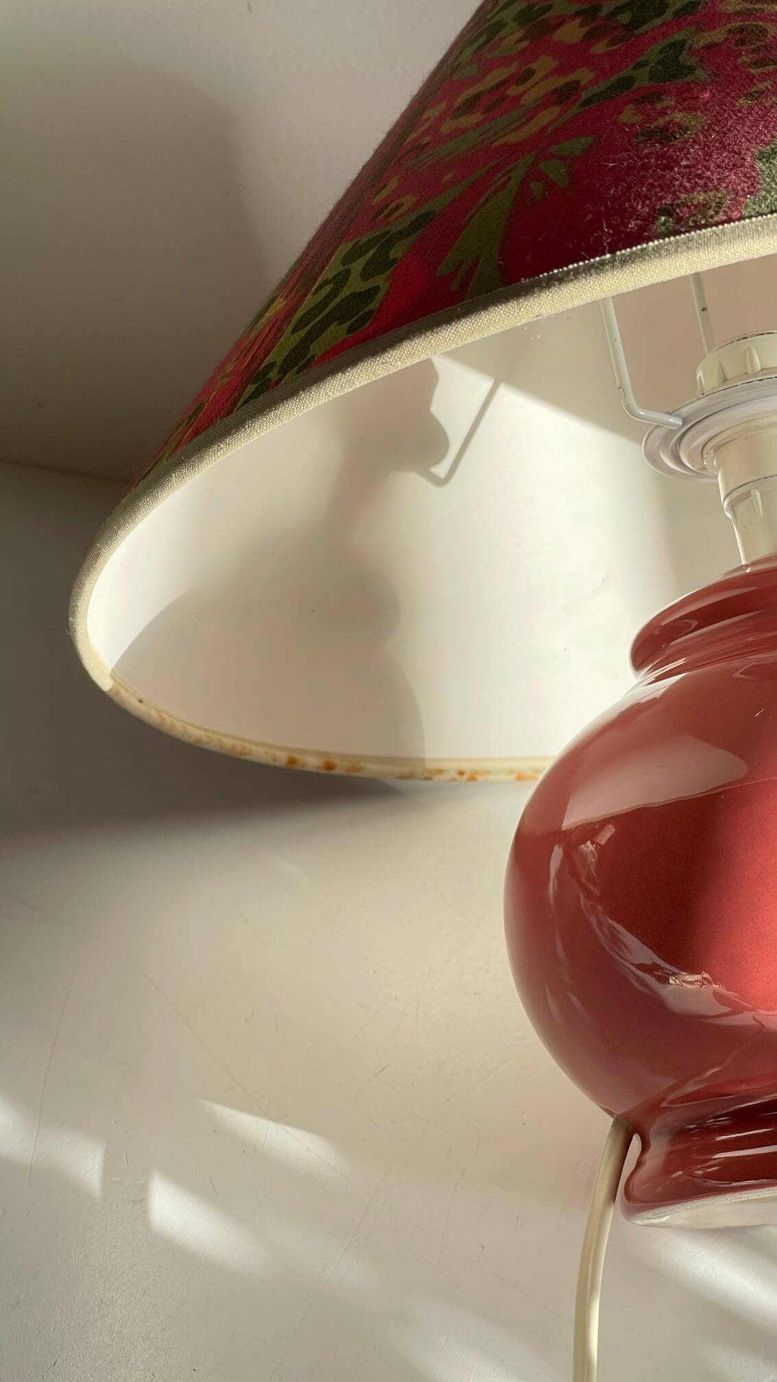 VINTAGE Leopard Ceramic LAMP