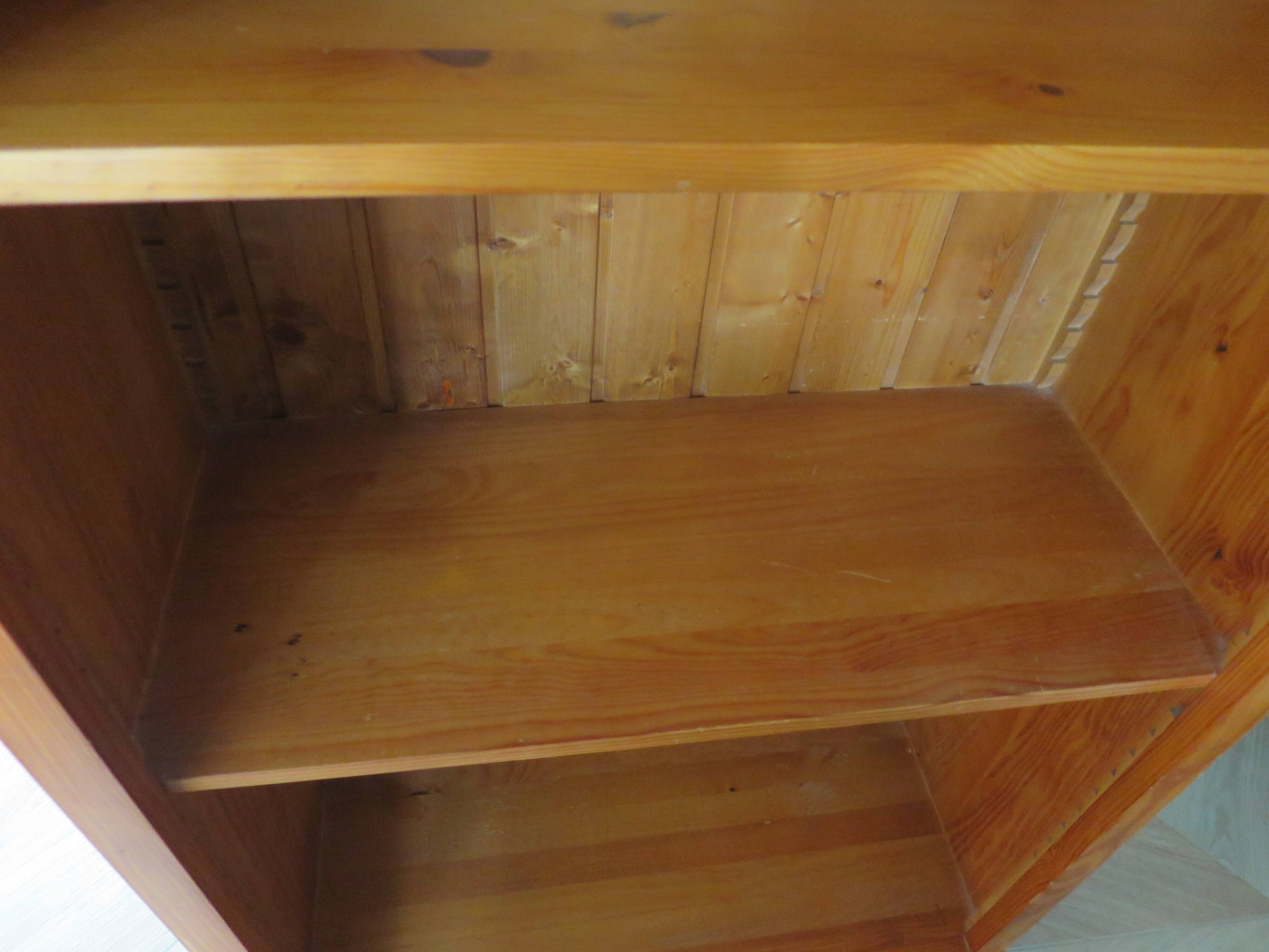 Beautiful bookshelf - solid pine - 5 shelves - country style - natural colour