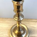 Ancien Bougeoir Chandelier Flambeau Époque XIXe Siècle Bronze Doré