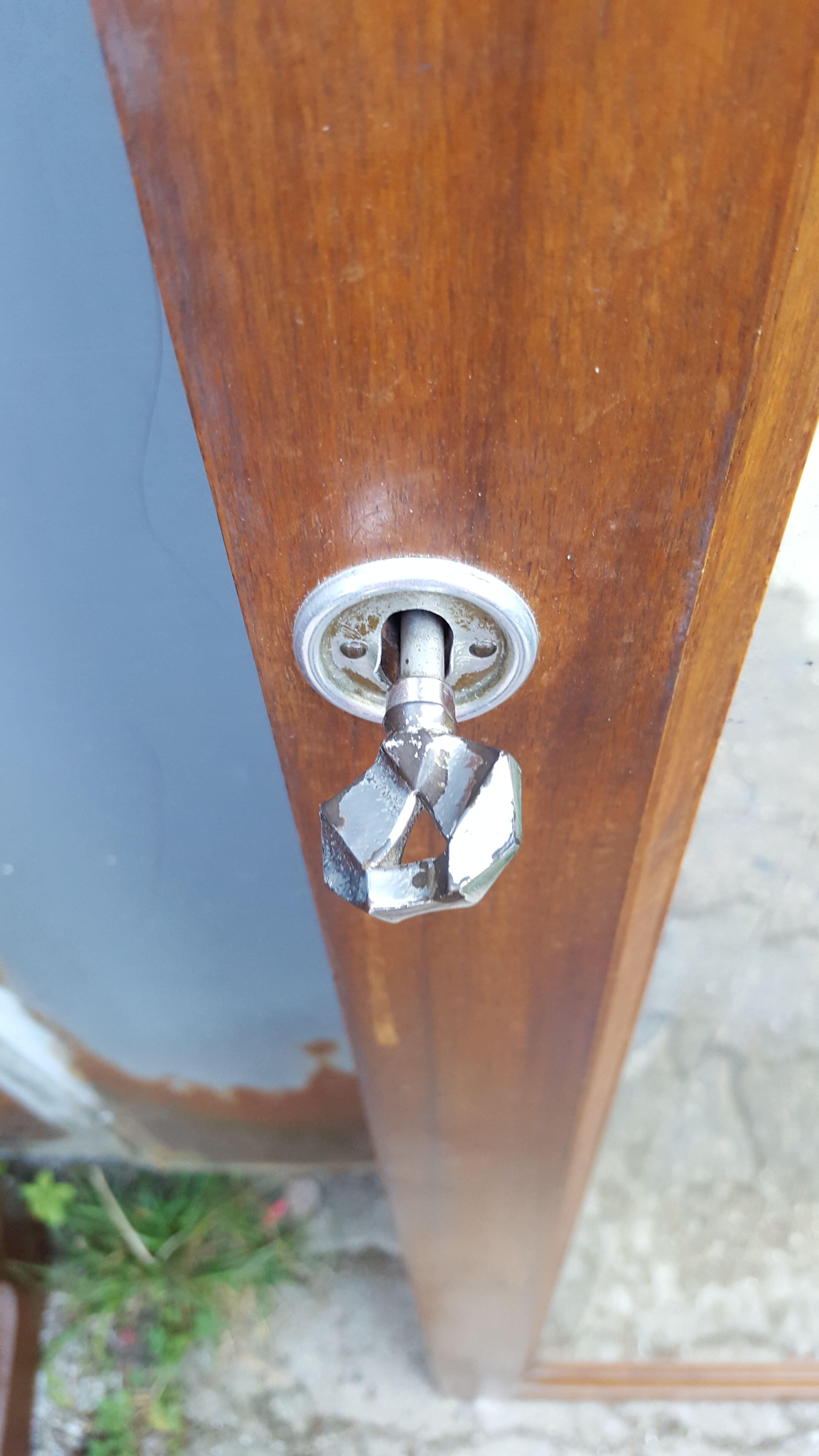 Walnut Art Deco mirror holder