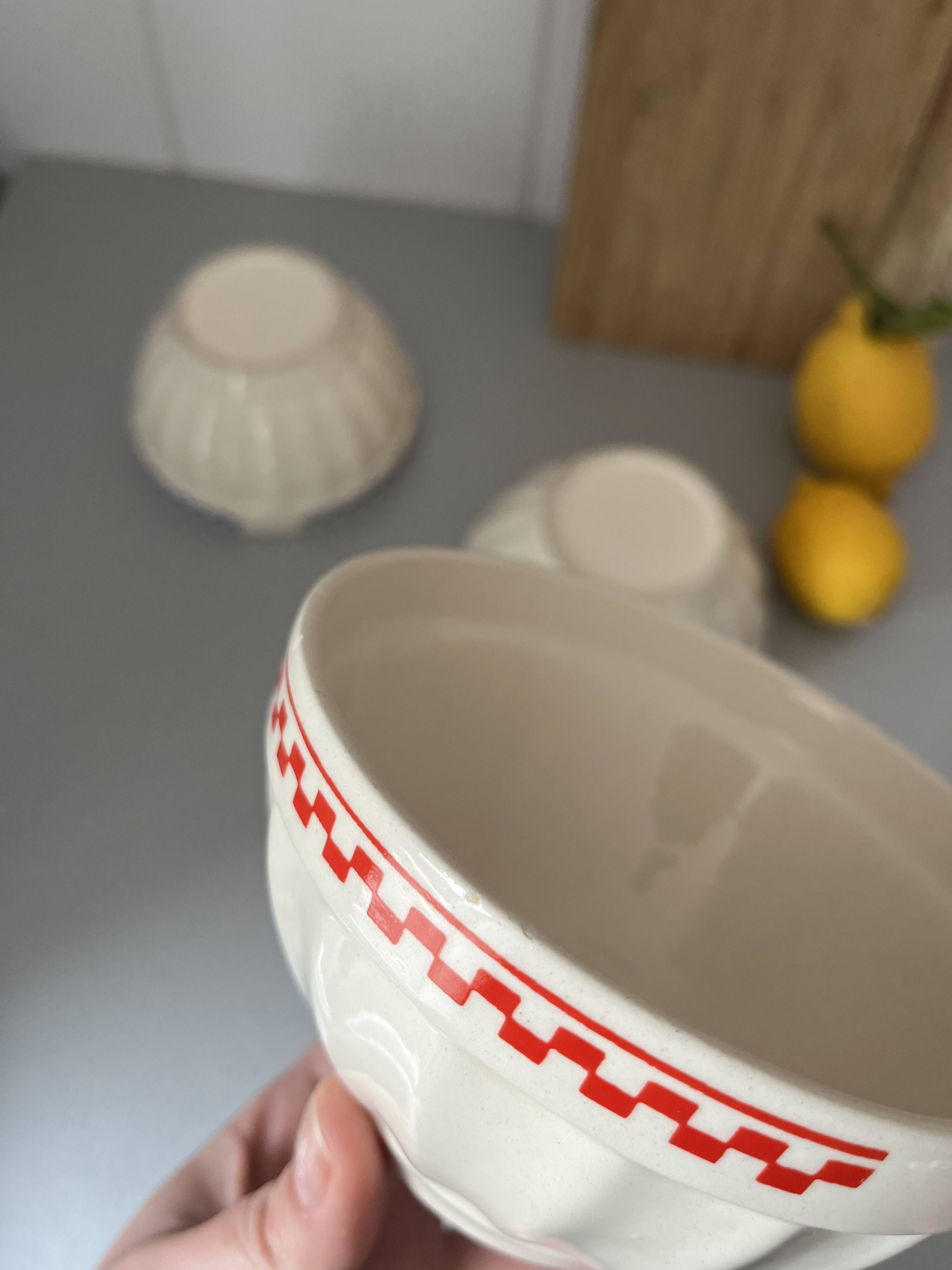 Old faceted bowls