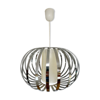 Vintage chandelier pendant in chrome stainless steel