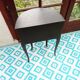 Table de chevet patine noire