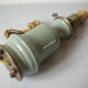 Old ceramic lamp foot and brass electric wire golden cord night light