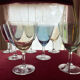 Set of 7 iridescent glasses