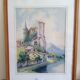 Watercolor signed, artist label on the back Valence, André Raynaud