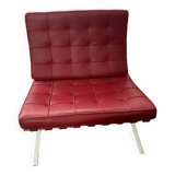 Barcelona red leather chair Knoll edition