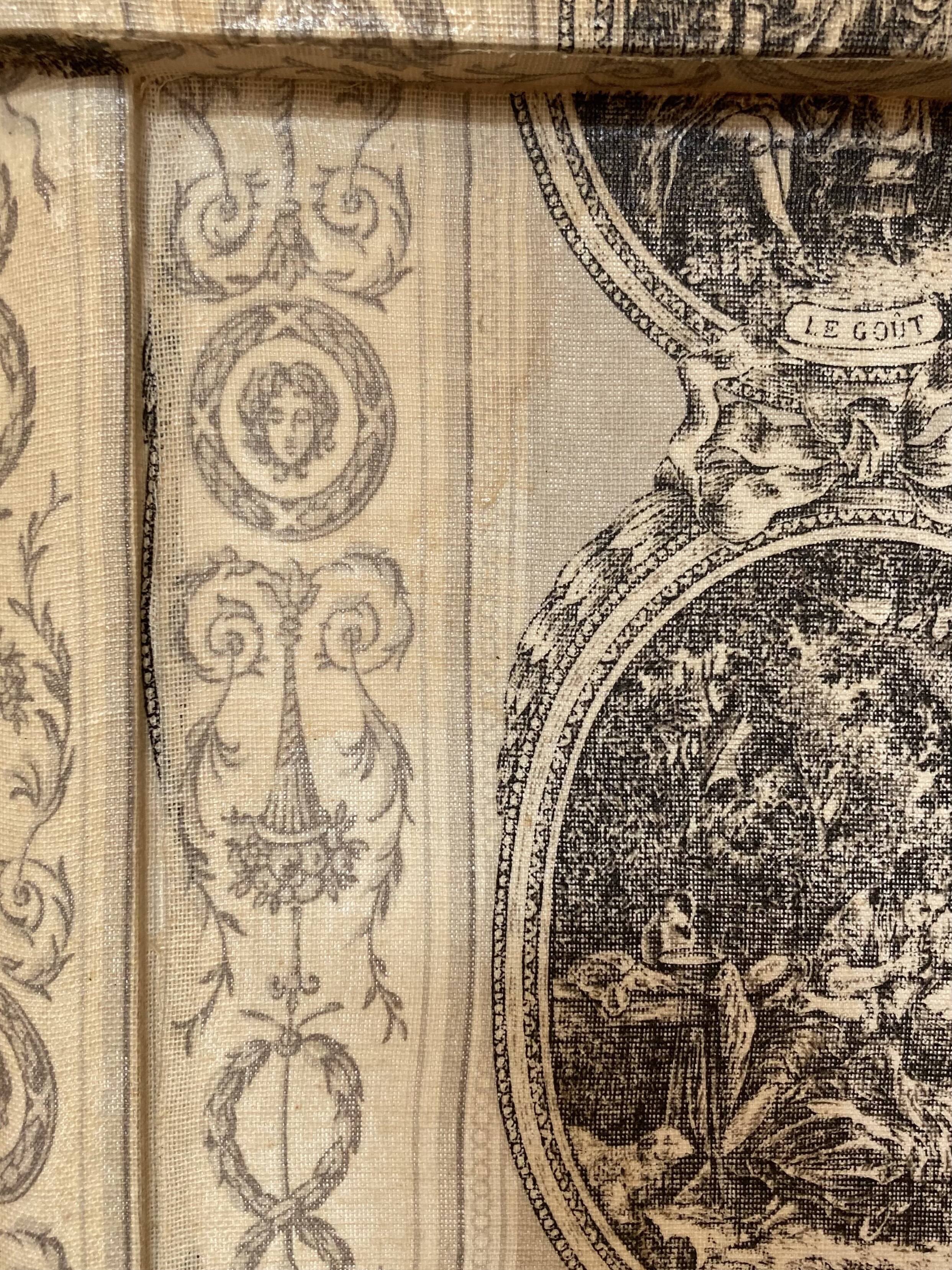 Meuble style Louis XV toile de Jouy