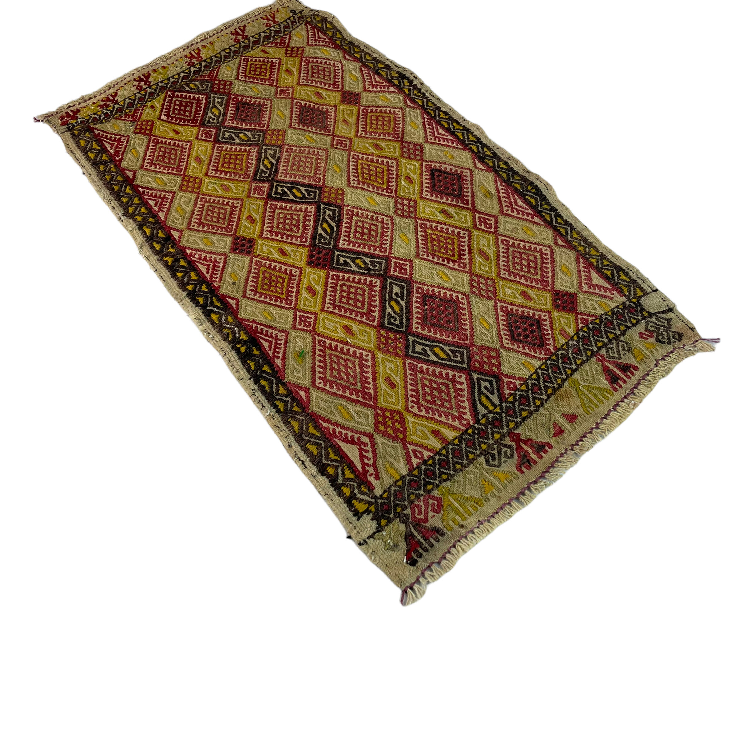 Vintage turkish kilim rug , 91 x 48 cm