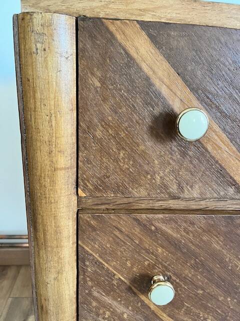 Commode marquetée  3 tiroirs