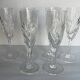 6 Saint Louis crystal champagne flutes