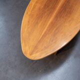 Oval teak coffee table