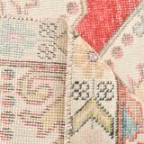 4x7 Red & Cream Antique Vintage Rug, 129x216Cm SK 22247