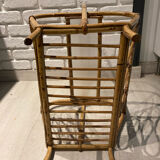 Rattan magazine rack