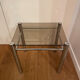 Chrome metal coffee table