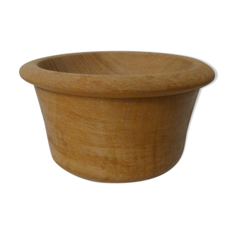 Old mortar bowl in turned wood