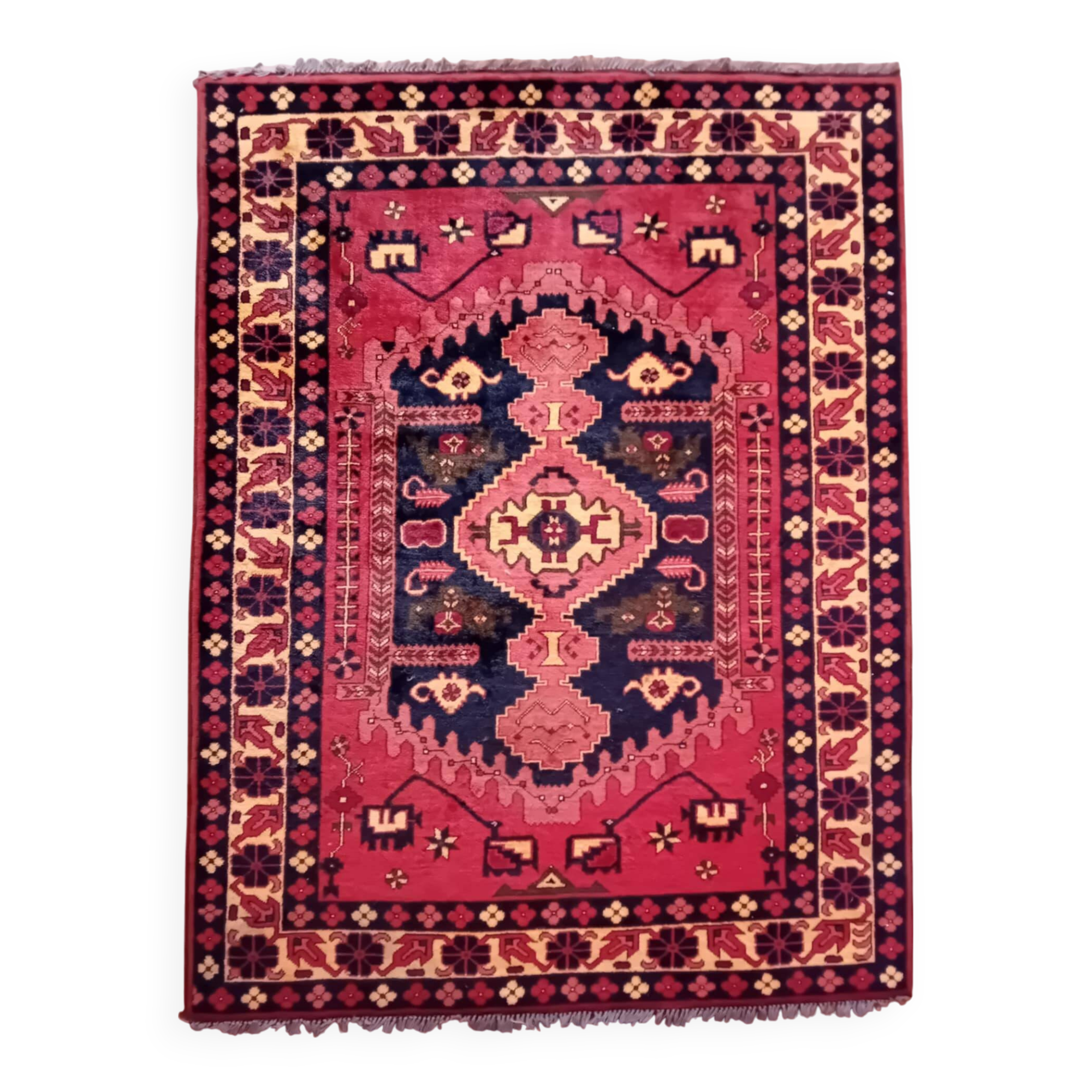 Handmade Pakistani Kazak Rug 196x152cm