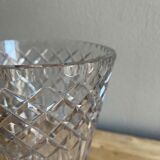 Chiseled crystal vase
