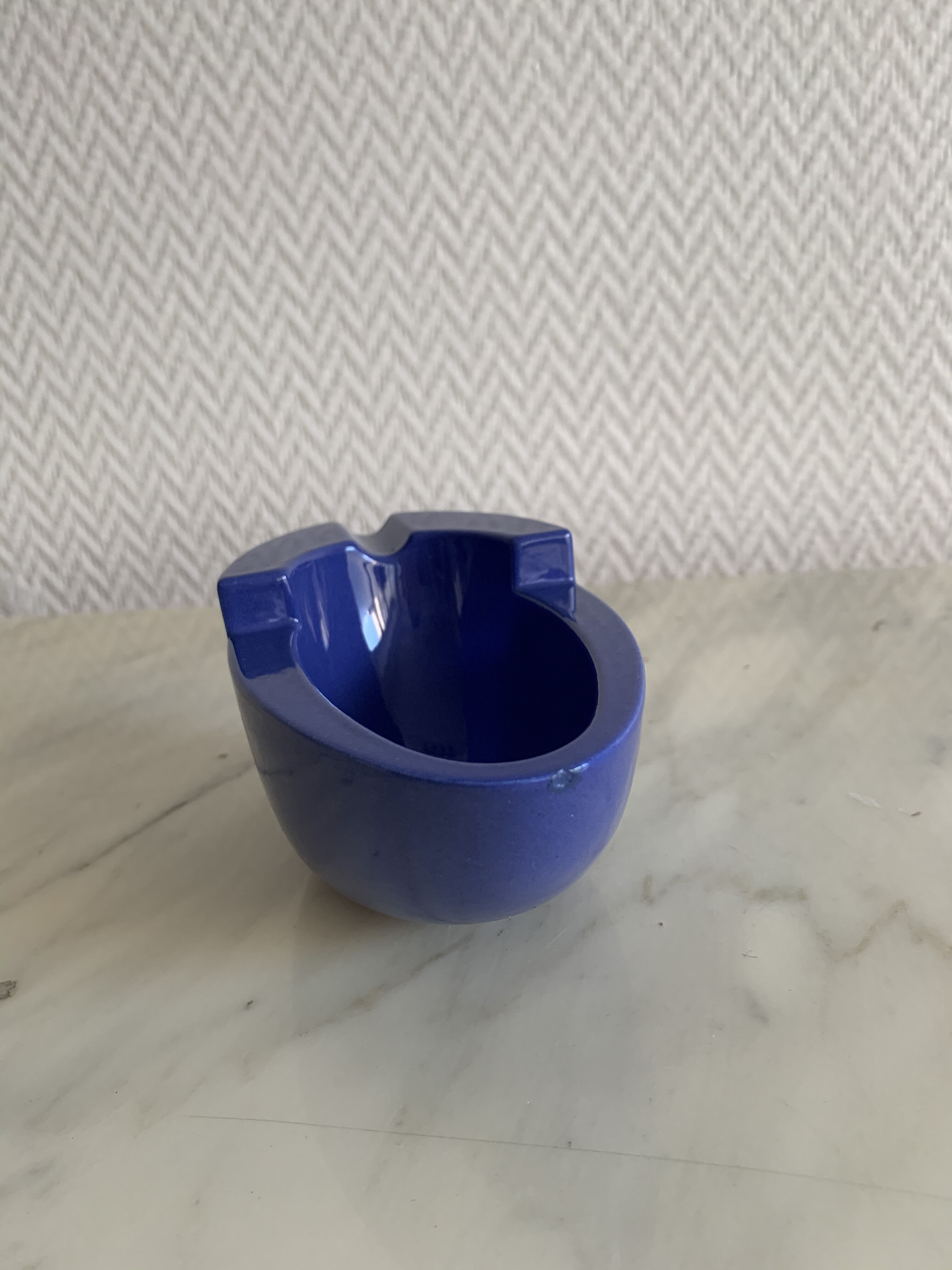 Claude Dumas blue ceramic ashtray