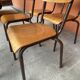 6 chaises école Mullca vintage 60s