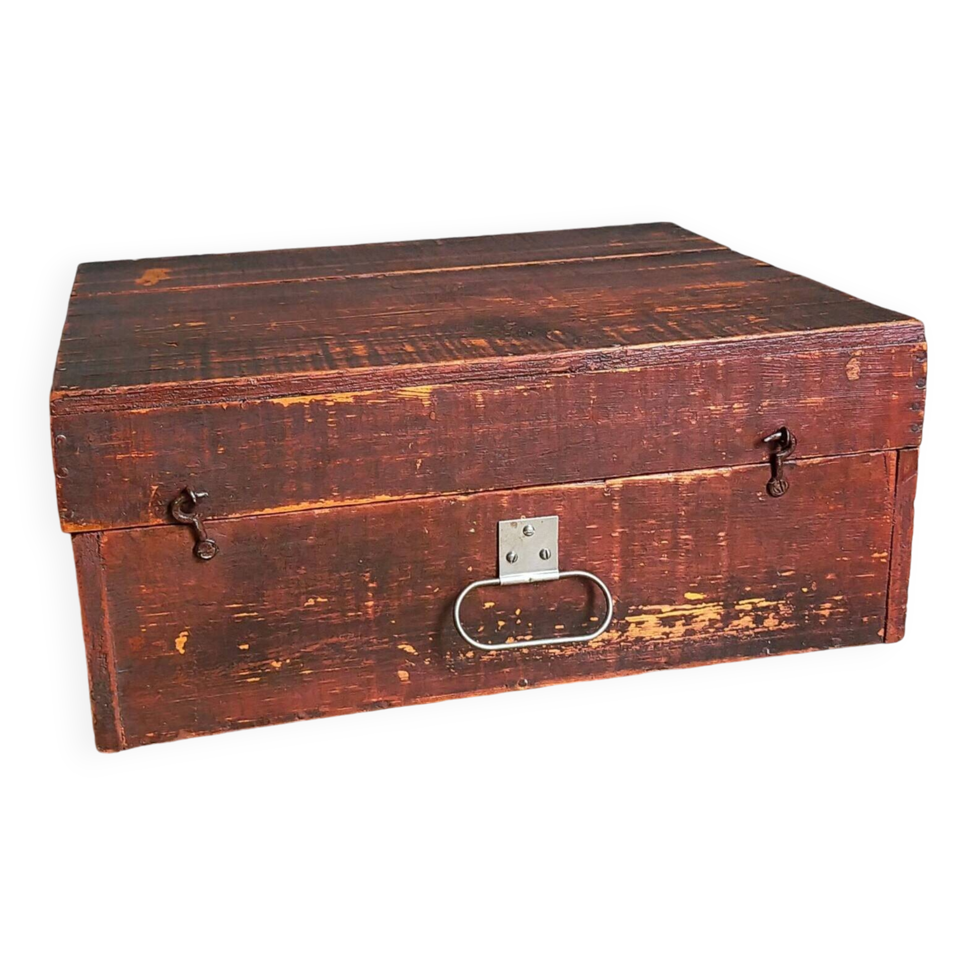 Painted wooden chest