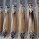 Exquisite set of twelve antique Art Nouveau knives (6+6)