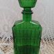 Carafe ancienne en verre pressé italien
