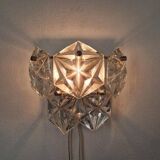 Rare Midcentury Glass Wall Lamp in Style of Kinkeldey, 1960s.