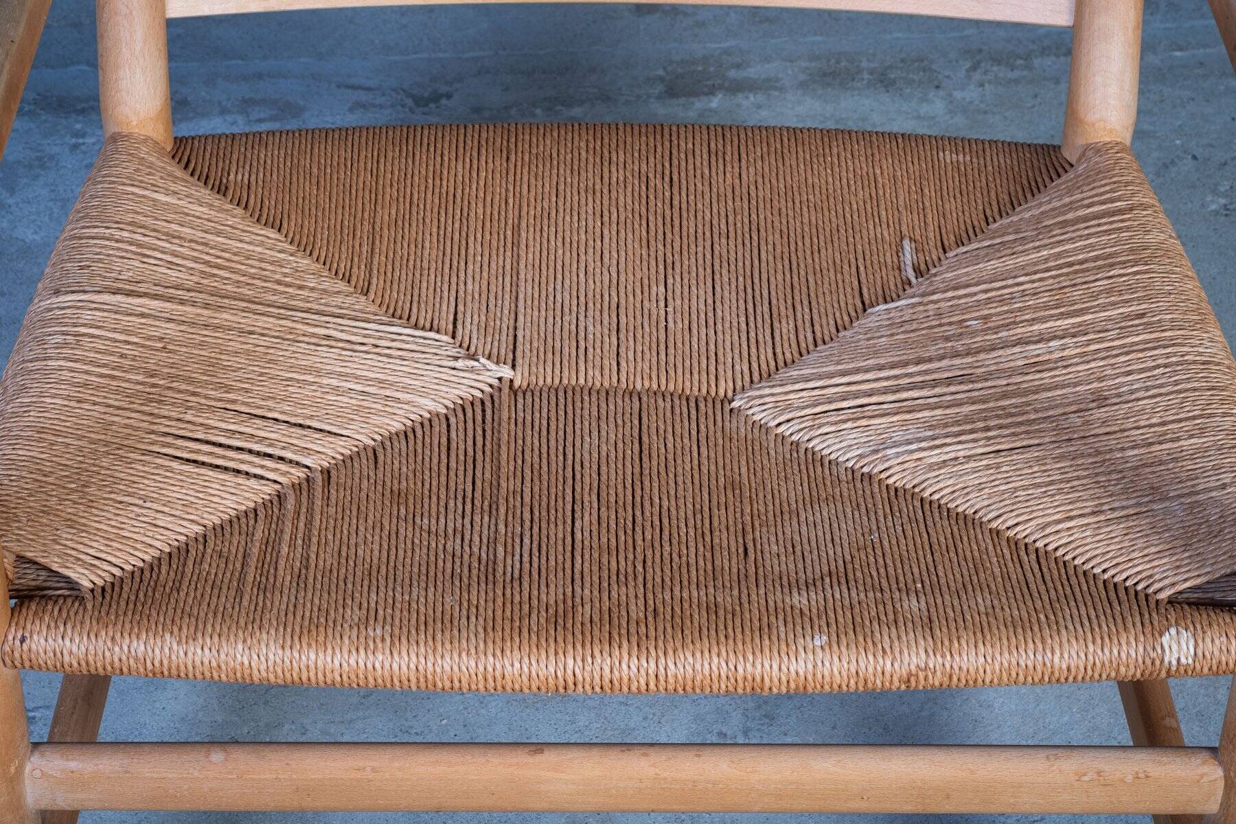 CH44 armchair in beech and natural paper cord by Hans J. Wegner for Carl Hansen & Søn, 1960s