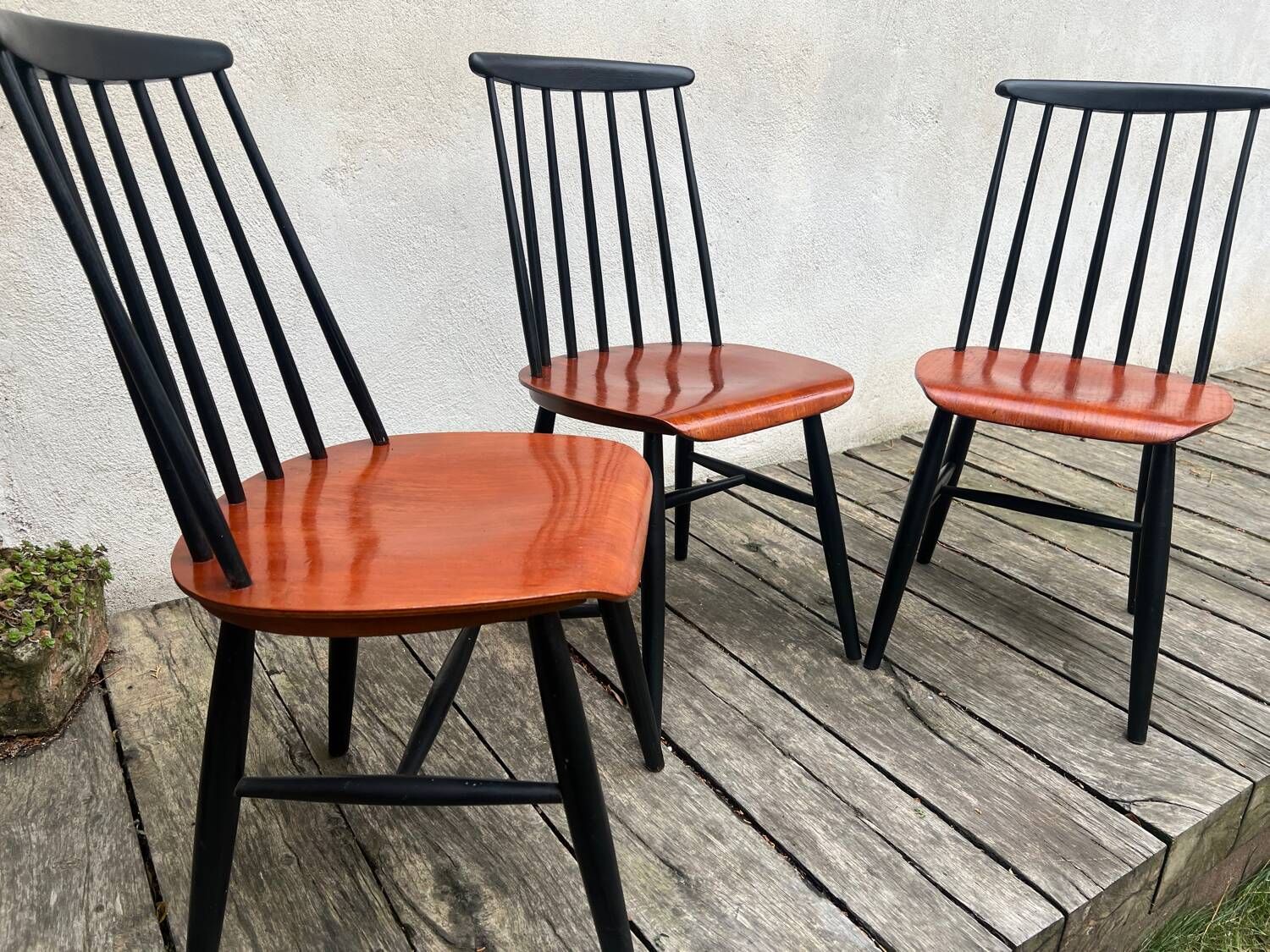 Chaises scandinaves de Tapiovaara modèle Fanett vintage années 60