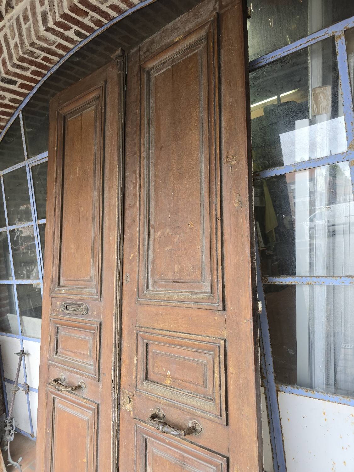 Double oak front door