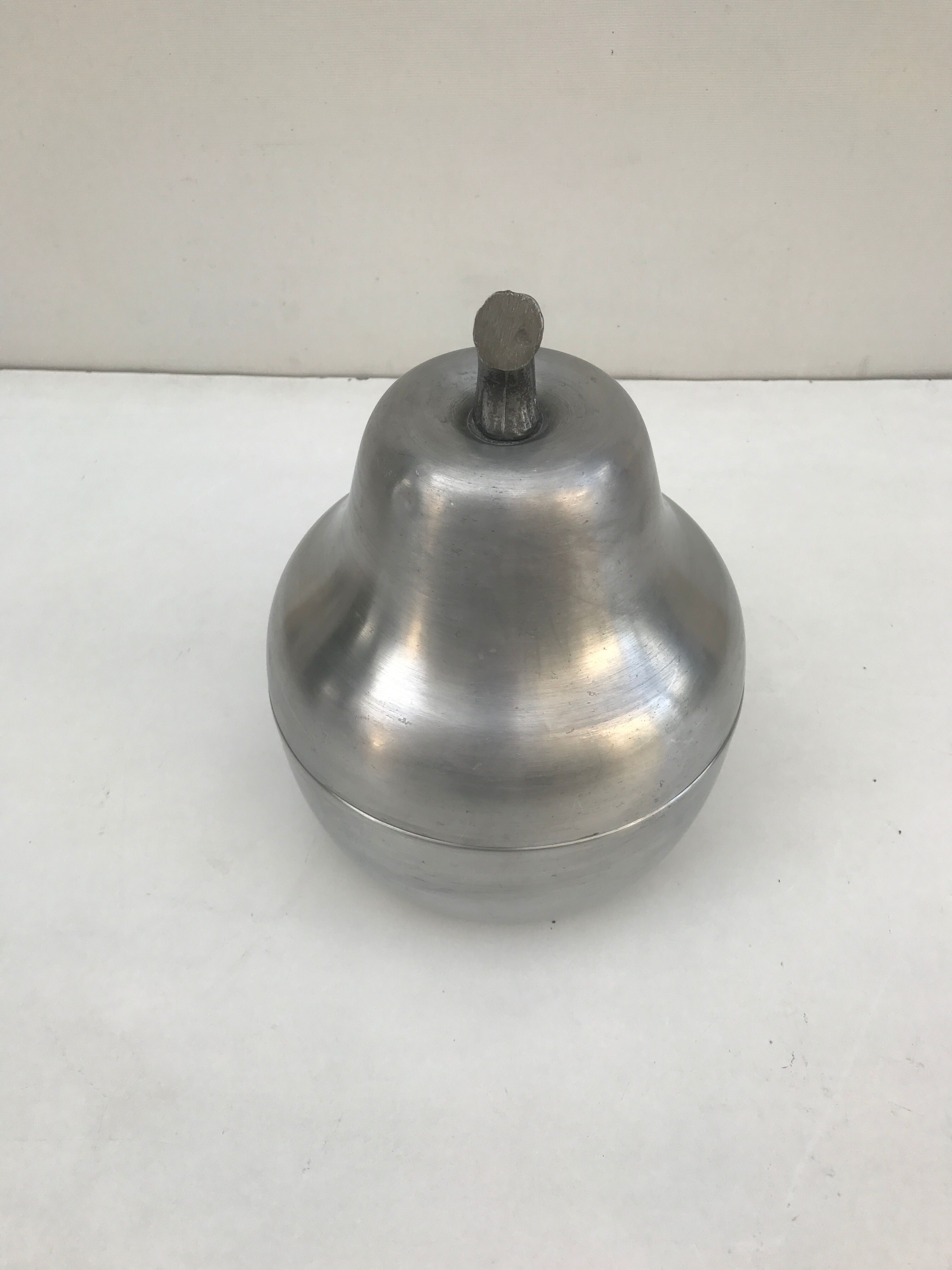 Former late 1970s grey PEAR ice bucket italy vintage