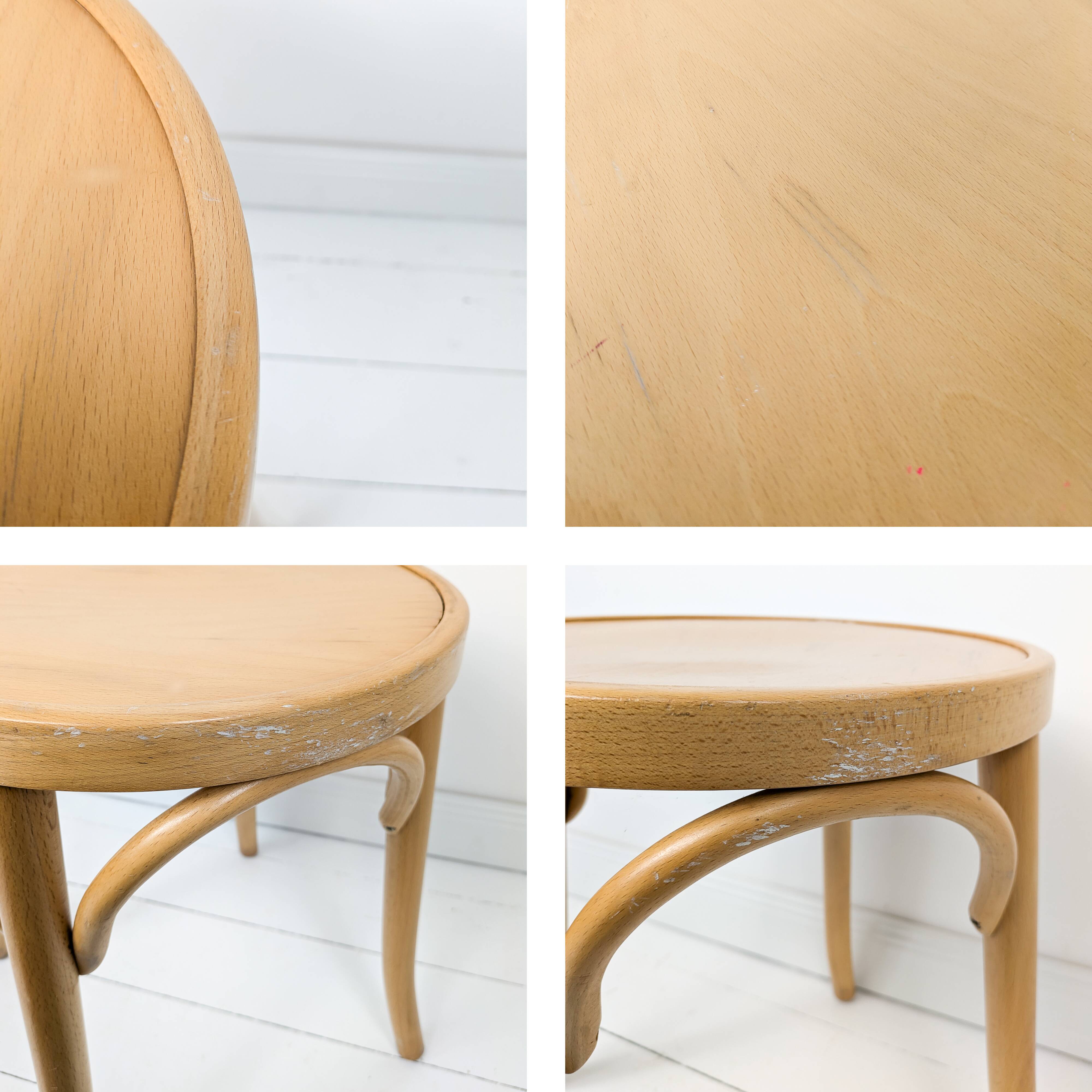 Mid Century Pouf Bois courbé Bois Pouf en bois Chevet Pouf à fleurs Skandi Scandinave D