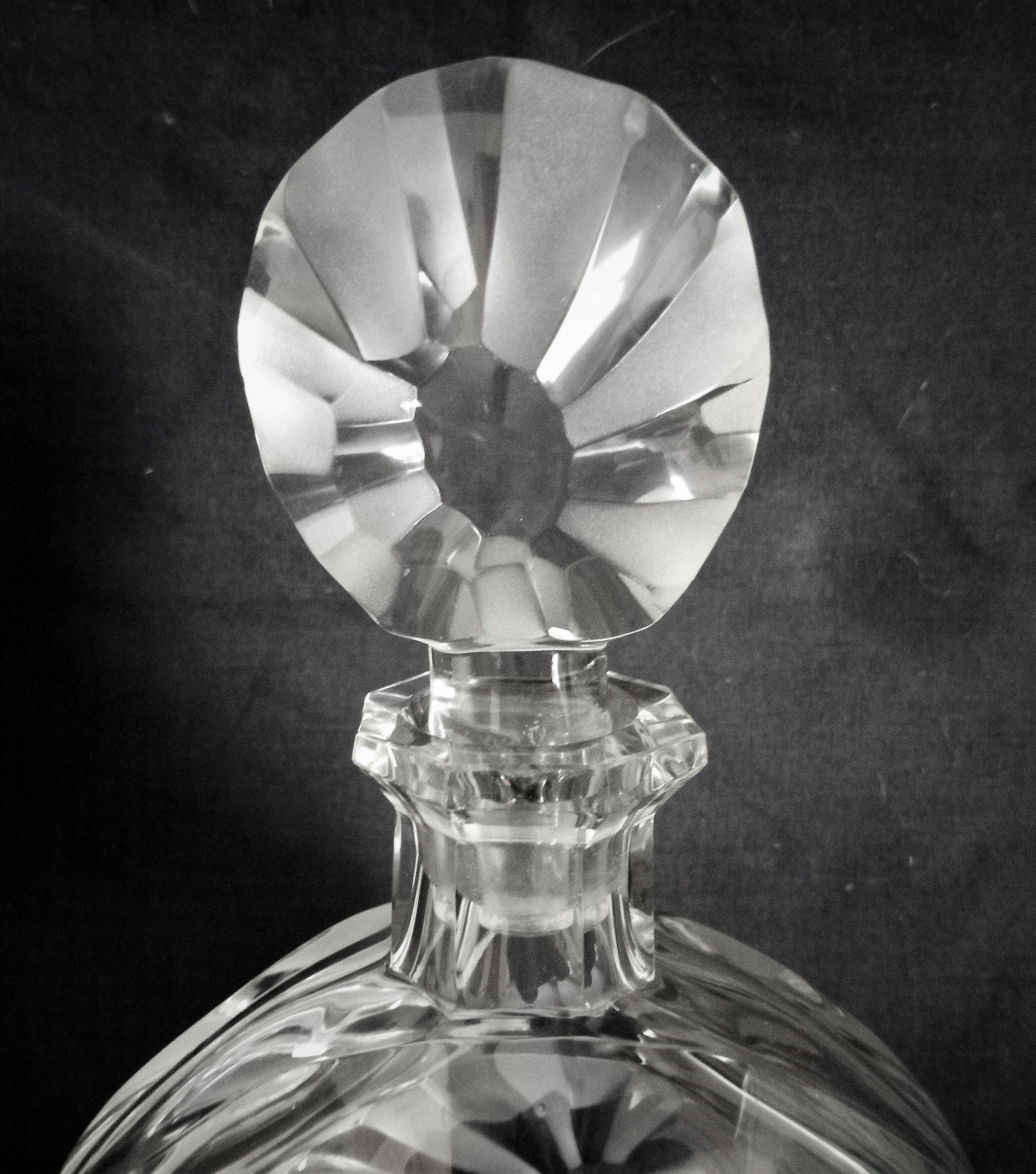 Large Art Deco crystal spirit decanter