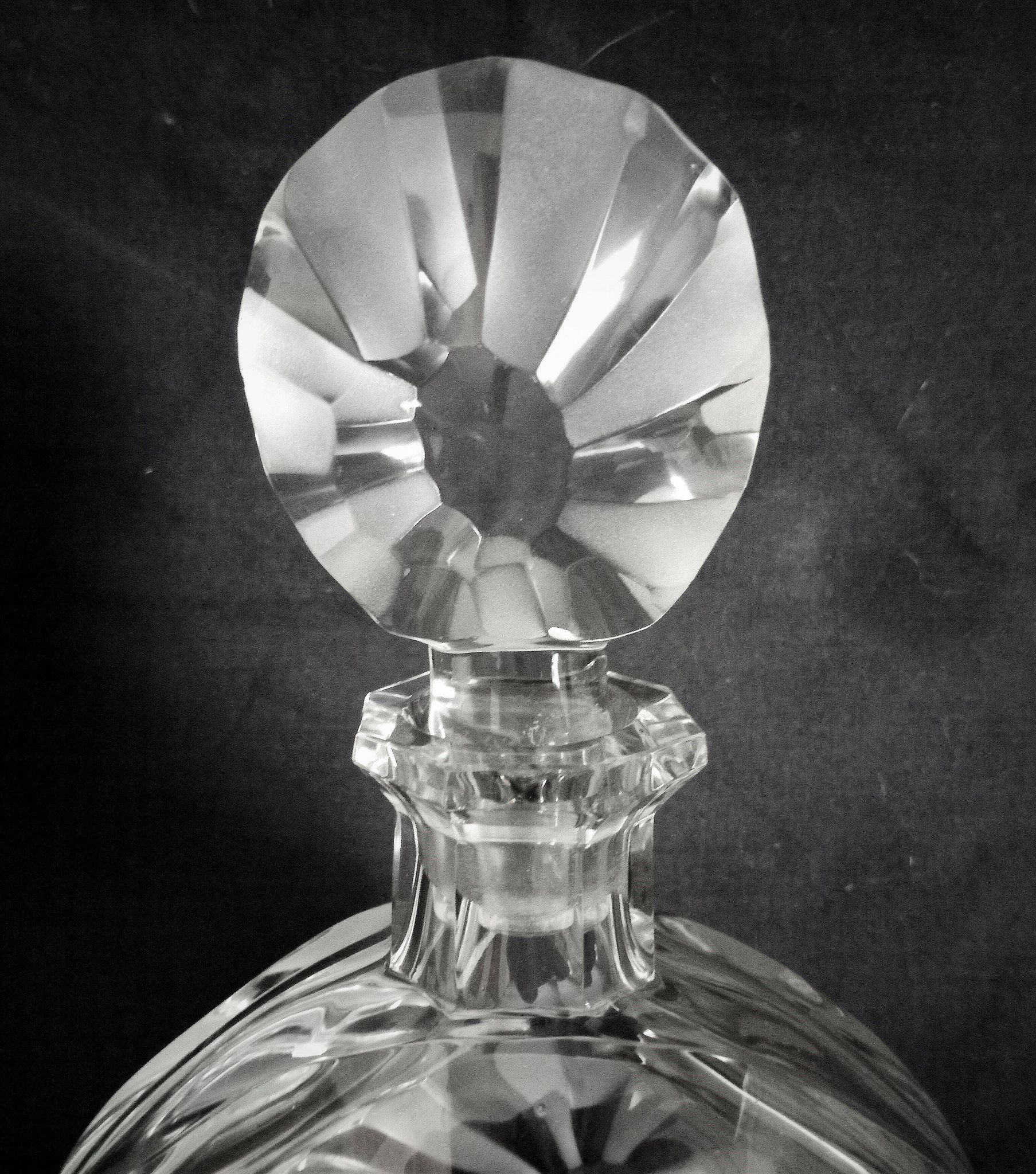 Large Art Deco crystal spirit decanter