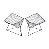 Pair of black OTI chairs, by Niels Gammelgaard, 1980