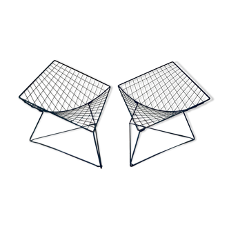 Paire de fauteuils OTI noirs par Niels Gammelgaard, 1980