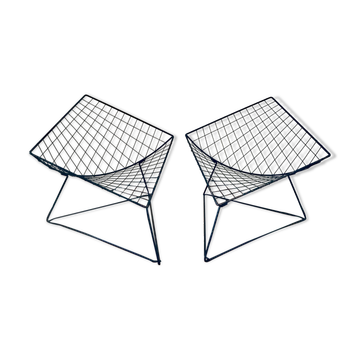 Pair of black OTI chairs, by Niels Gammelgaard, 1980