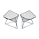 Pair of black OTI chairs, by Niels Gammelgaard, 1980