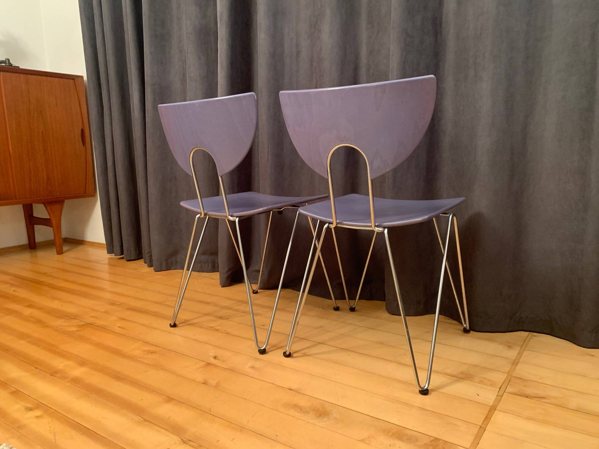 Pair of Mikado 1800 chairs, designed by Walter Leeman, Kusch+Co, Germany, 1970s