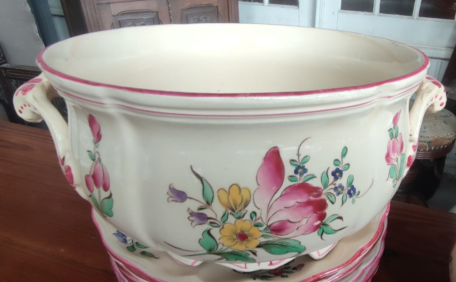 Old service dishes Lunéville floral decoration 29 pieces