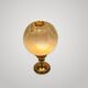 Italian Murano glass lamp, silver metal by Toni Zuccheri for Mazzega.