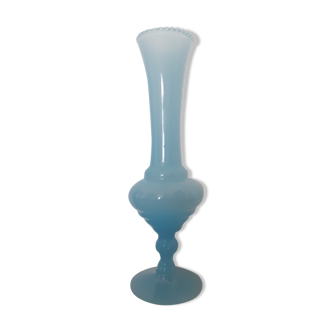 Blue opaline soliflore vase