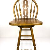 Vintage wooden bar chair, 1992