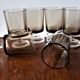 LUMINARC smoked glass liquor glasses