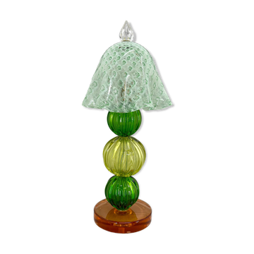 Italian hand made murano glass mushroom table lamp